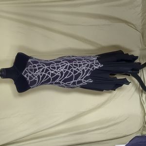 3/$15 Vintage formal dress irregular hem and glitter